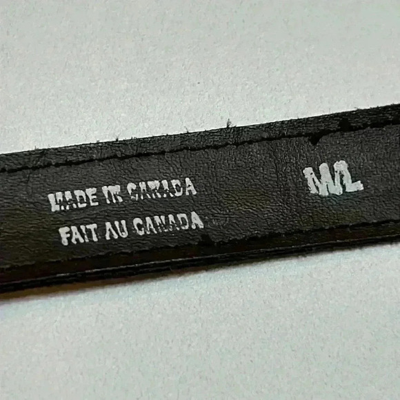 Black Leather Tie-Up Festival Belt Western Made in Canada Dress Waist Fringe Fun - Picture 4 of 7